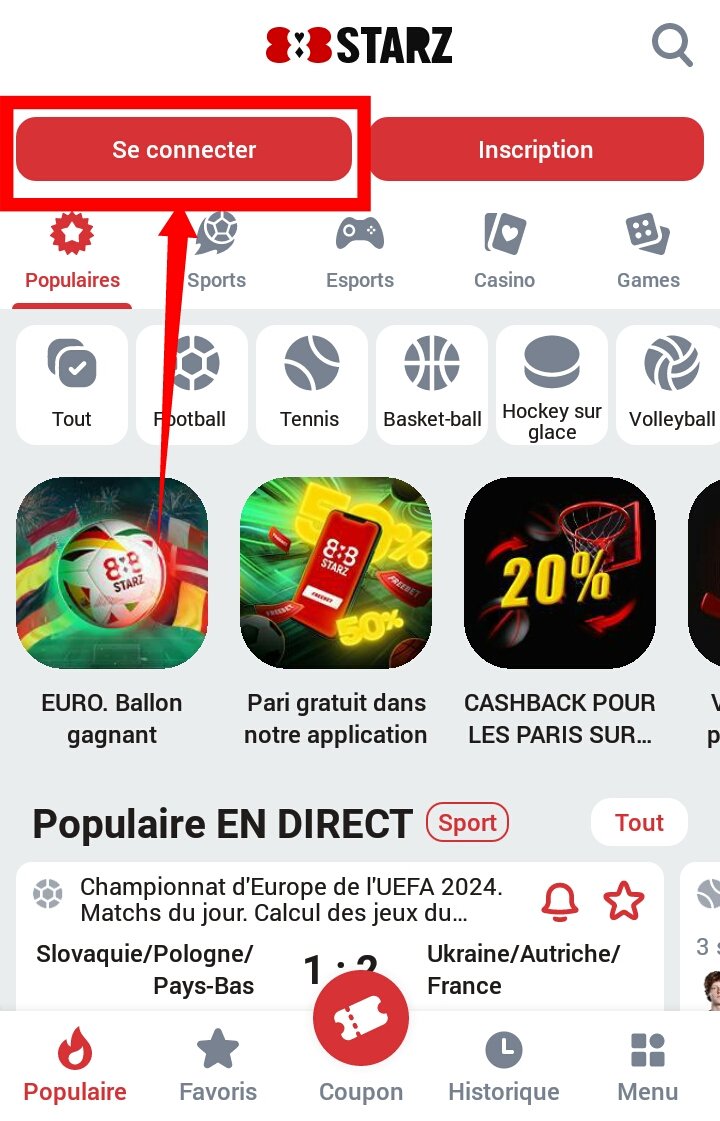 888starz Connexion : se connecter à son compte