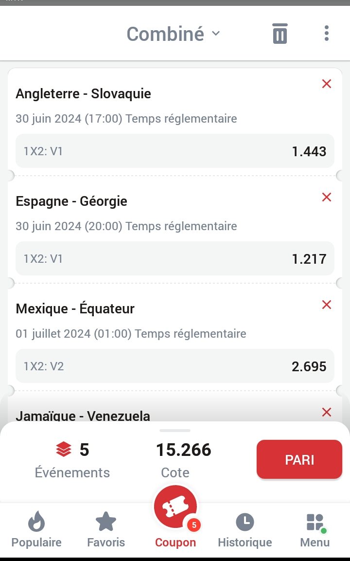 Coupon de paris sportifs