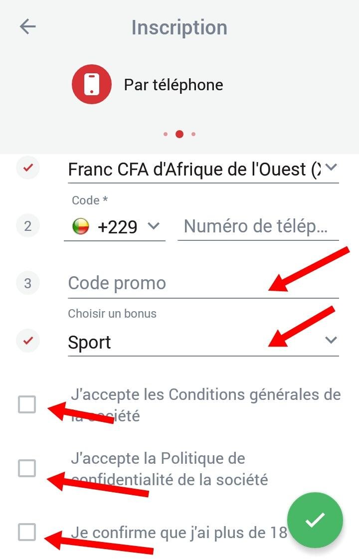 Inscription à 888starz par numéro de téléphone