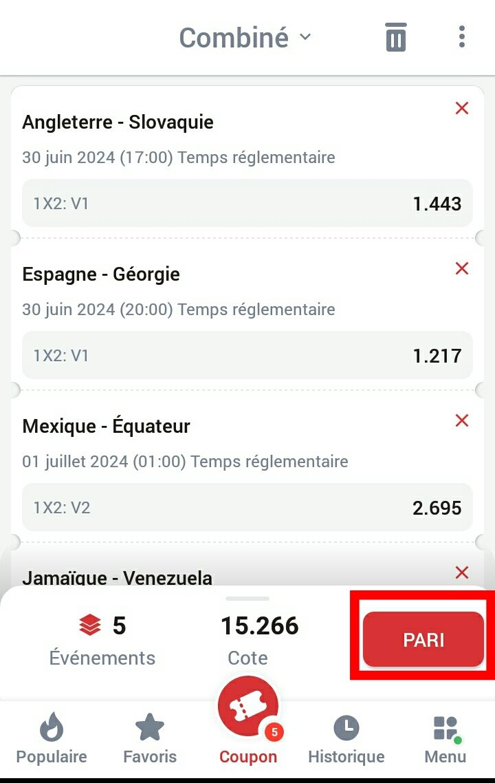 Parier sur les événements du coupon 888starz