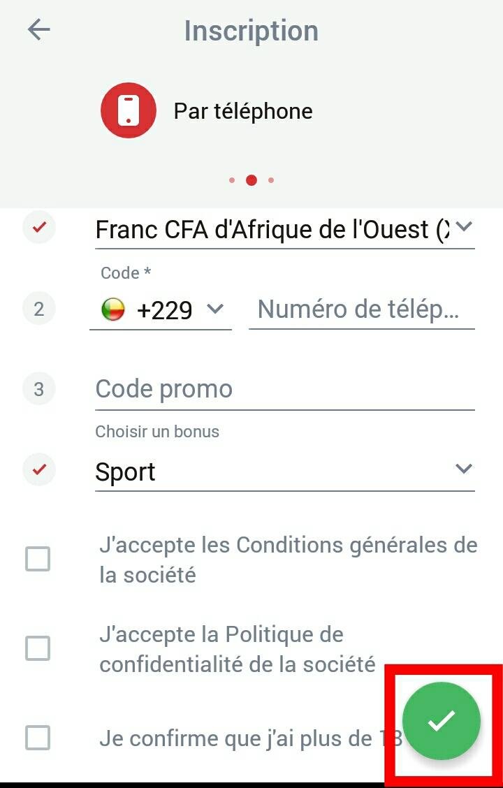 Processus d'inscription 888starz par téléphone