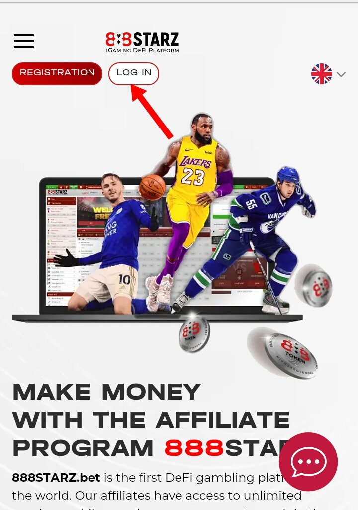 Connexion au compte d'affiliation 888starz