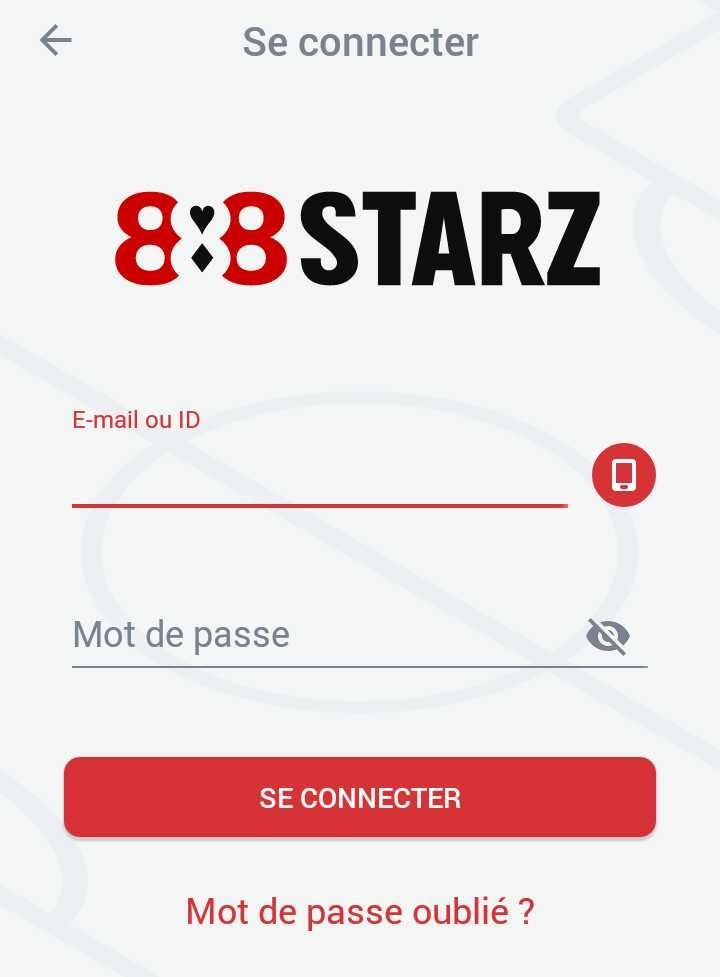 Se connecter à son compte 888starz via l'application