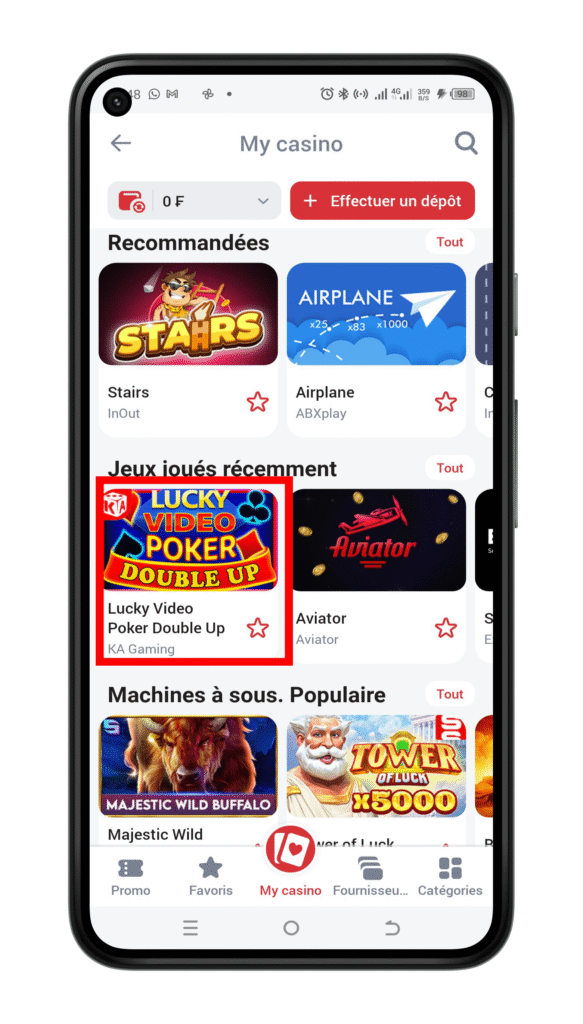 Choisir votre jeu de poker souhaité