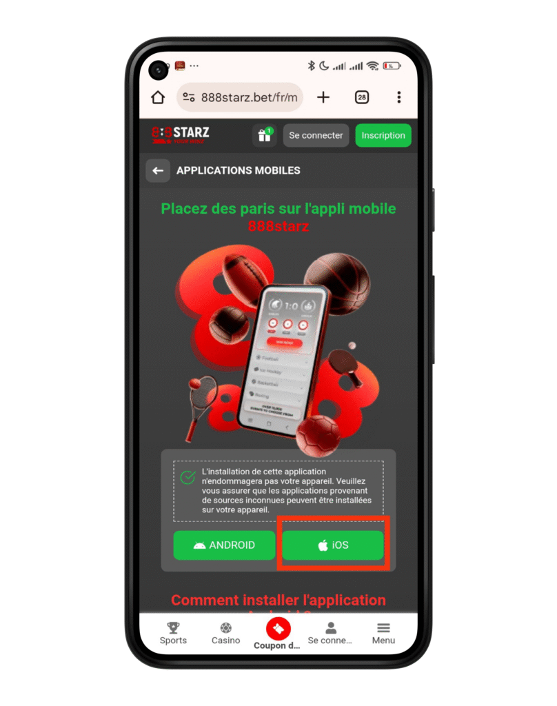 Télécharger la version iOS de 888starz Apk